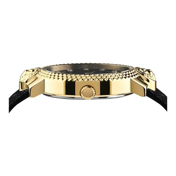 Versace Versus 38mm Gold Women\'s Black Strap Watch